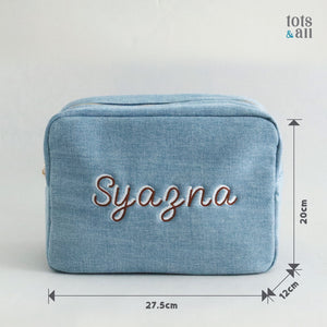 *LIMITED EDITION* Personalised Denim Tot Bag in XL