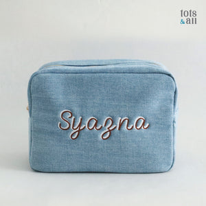 *LIMITED EDITION* Personalised Denim Tot Bag in XL