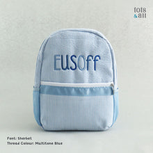 Load image into Gallery viewer, Personalised Toddler Backpack in Baby Blue
