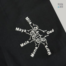 Load image into Gallery viewer, *Limited Edition* Personalised Father&#39;s Day FistBump T-Shirt in Black
