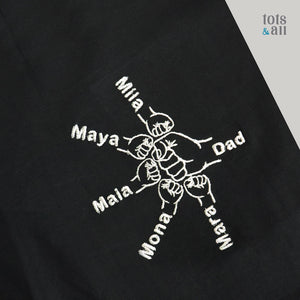 *Limited Edition* Personalised Father's Day FistBump T-Shirt in Black