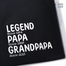 Load image into Gallery viewer, *Limited Edition* Personalised Legend Grandfather T-Shirt in Black
