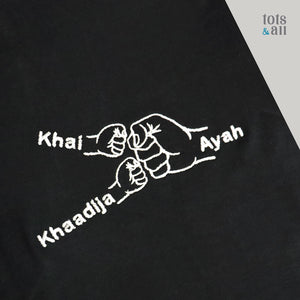 *Limited Edition* Personalised Father's Day FistBump T-Shirt in Black
