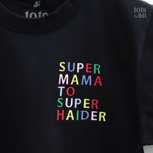Load image into Gallery viewer, MOM Edition: The Personalised Embroidered Tee in Black
