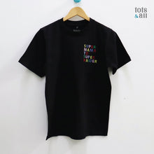 Load image into Gallery viewer, MOM Edition: The Personalised Embroidered Tee in Black

