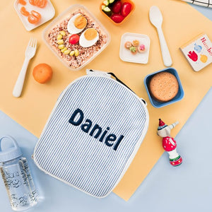 Personalised Lunch Bag in Blue