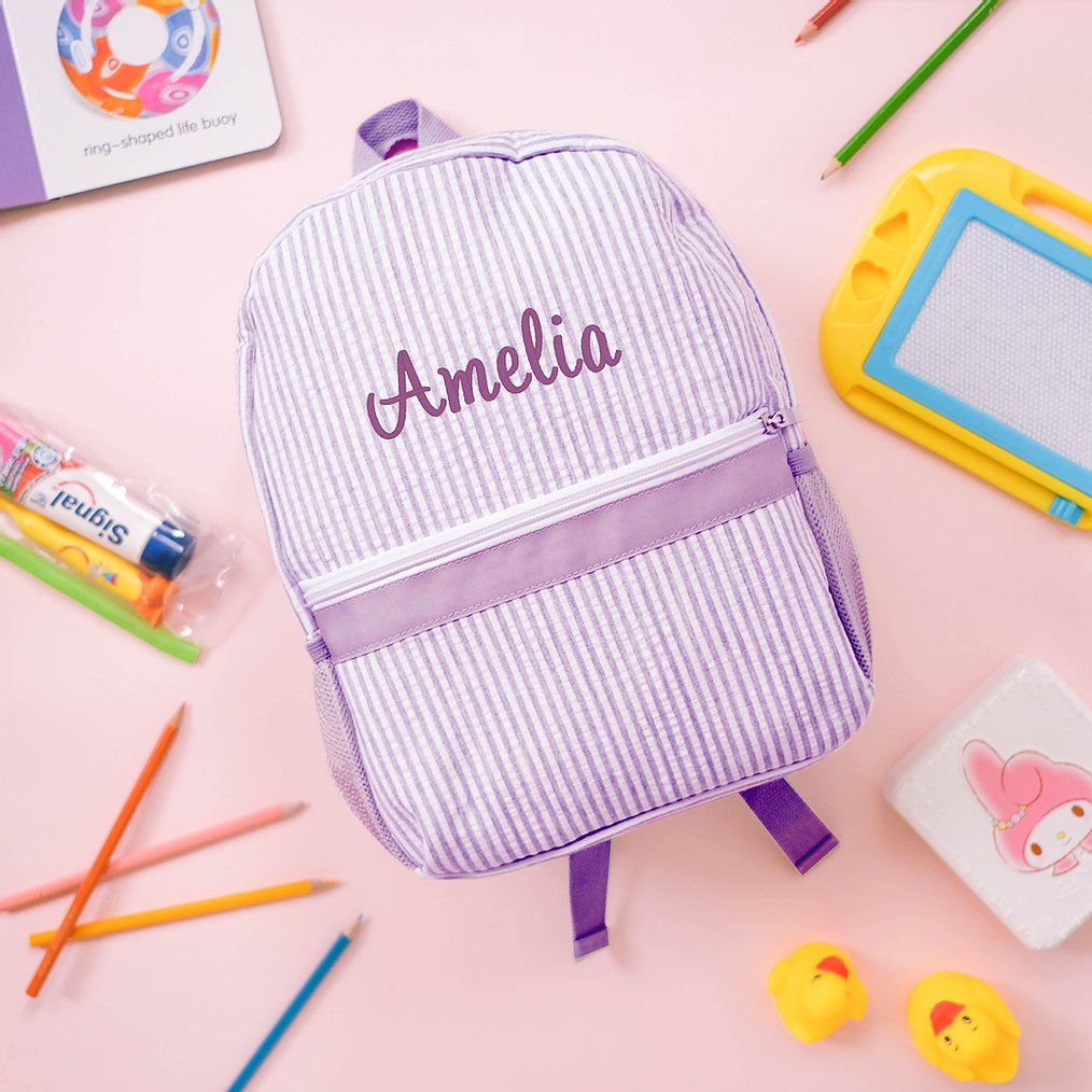 Personalised Toddler Backpack in Purple