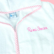 Load image into Gallery viewer, Personalised Bathrobe in Pink Gingham
