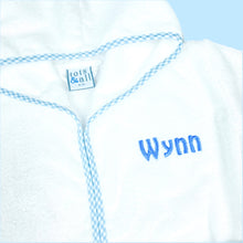 Load image into Gallery viewer, Personalised Bathrobe in Blue Gingham
