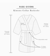 Load image into Gallery viewer, Personalised Adult Kimono Waffle Bathrobe
