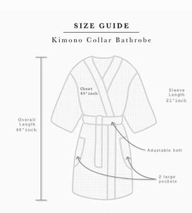 Personalised Adult Kimono Waffle Bathrobe