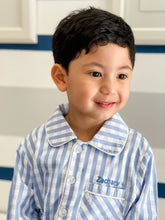 Load image into Gallery viewer, Blue Gingham Pyjamas Set
