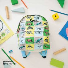 Load image into Gallery viewer, Personalised Prehistoric Mini Backpack
