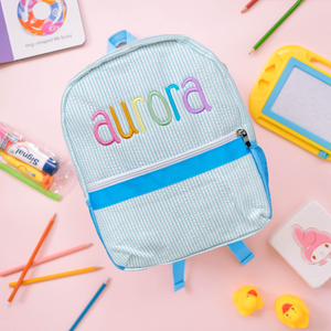 Personalised Toddler Backpack in Aqua