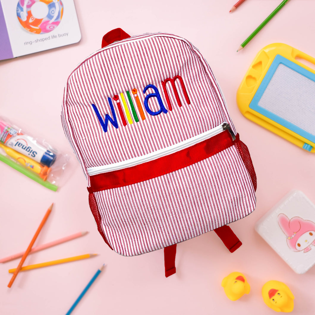 Personalised Toddler Backpack in Red
