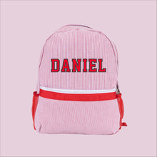 Load image into Gallery viewer, Personalised Backpack in Red
