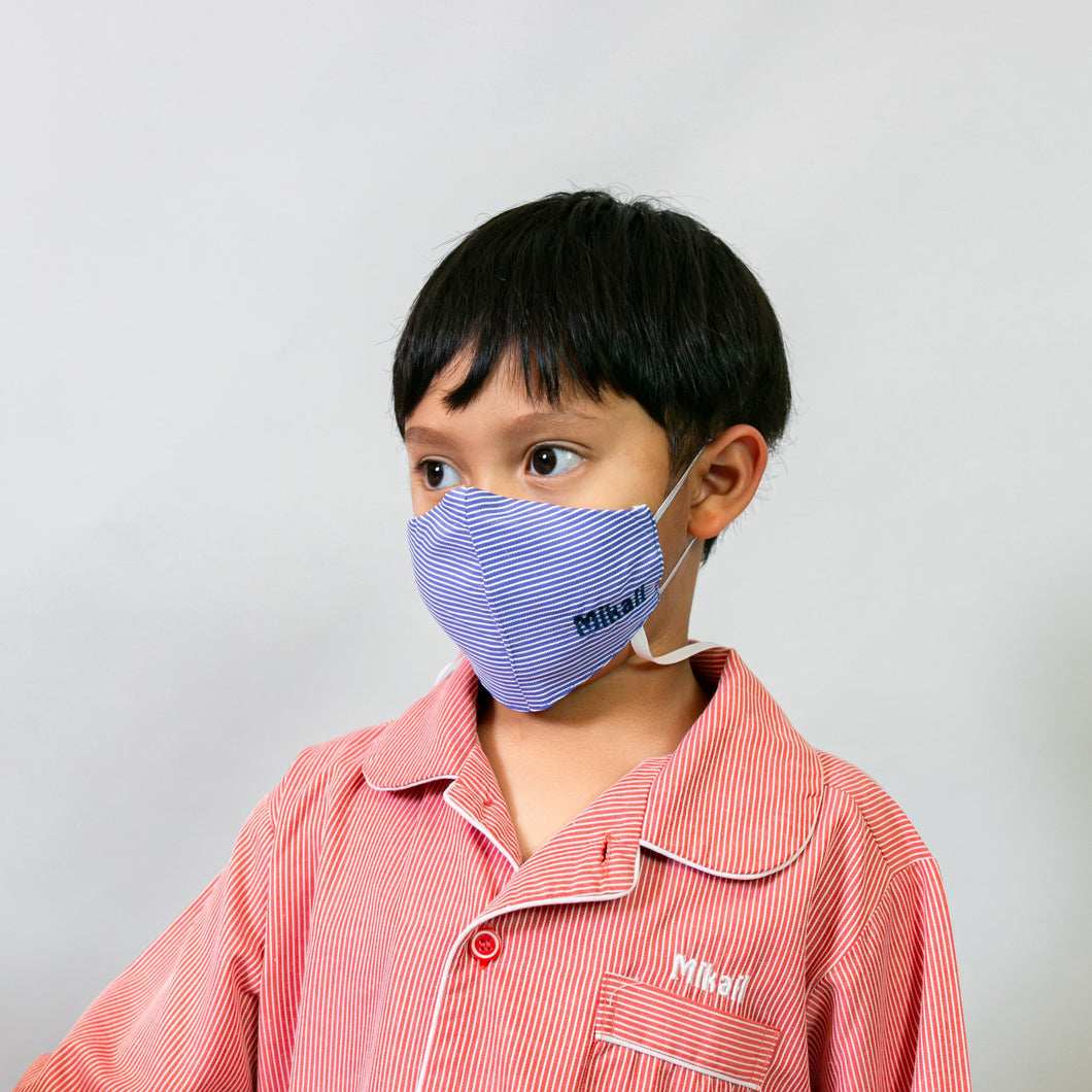Personalised Kids Mask Set in Blue